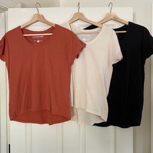 Set of 3 Wear Pact Cap Sleeve T-shirts XS